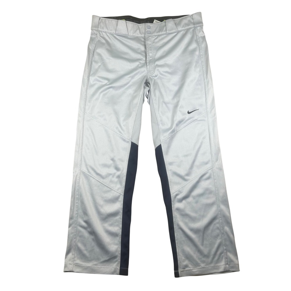 Nike Team Vapor Pro Baseball Pants Mens XXL Grey Navy Blue Dri-FIT 636808-056
